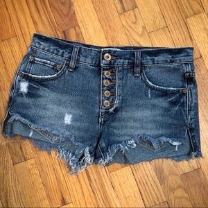 Free People Runaway Slouch Jean Shorts